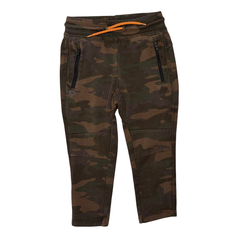 GapFit Toddler Camouflage Brown Knit Joggers Pants 2 Years Casual Fleece Pockets